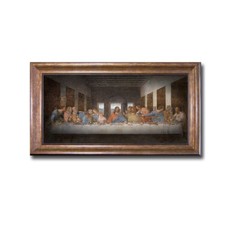 Bronze Framed Last Supper by Da Vinci Canvas Giclee Art (16 in x 28 in Framed)