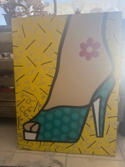 JOZZA „HIGH HEEL“ 2007 | LARGE ORIGINAL ACRYLIC PAINTING | 40″x30″