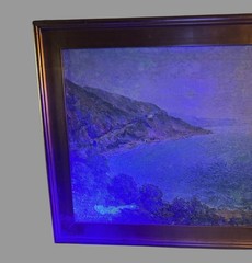 Antique Gilt Framed Impressionistic Landscape Oil Painting New Hope S.G Phillips