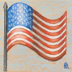 Flag USA Painting American Flag Original Wall Art Patriotic Independence Day