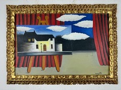 René Magritte (Handmade) Oil On Canvas Painting signed and stamped