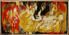 Ukrainian Soviet Painting avantgarde Abstract figure mermaid Mavka theater scene