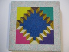 ADRIANNE WORTZEL VINTAGE POINTILLISM PAINTING CUBIST CUBISM GEOMETRIC POP OP