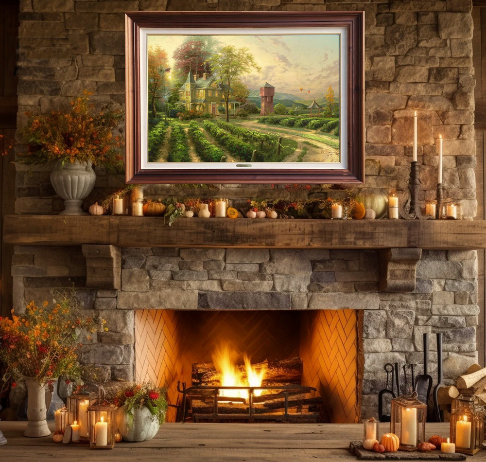Thomas Kinkade ~ Abundant Harvest ~ 24×36 S/N Oil on Canvas Master Highlighted