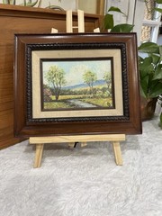 Vtg Eugene Schmidt Painting Spring Mountain Landscape Santa Barbara 5×7 Frame