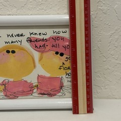 VTG Helyn Mann Drawing Painting Art Signed Framed Housewarming Gift Florida Cute