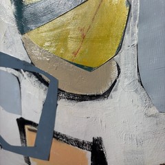 Beto Mejia Original Modern Abstract Expressionist Art Painting Collage