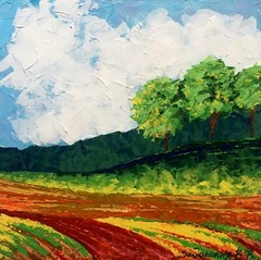 Oil Painting Autumn Morning Zadorozhnya V. Unframed Original Decor Art nAAA2597