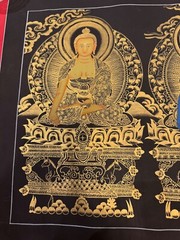 Beautiful Tibetan Thangka Painting. 43″x19″. Hand painted.
