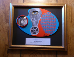 AN ESCHER SKETCH ORIGINAL ACRYLIC & MIXED MEDIUM ON WOODEN PALLET MC ESCHER