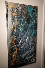18″ x 36″ Gallery Depth 1-1/2″ Abstract Painting Stretched Canvas