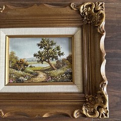 Oil Painting By Homer – Landscape Art, Trees, Flowers