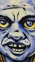 Auks One (Thomas Lucero) Graffiti Original Painting Signed! VTG Street Art 9 x 7
