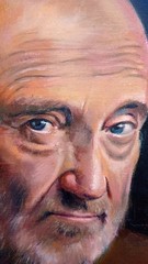 Phil Collins. Head study Portrait Original Oil Painting by John Charles Thompson