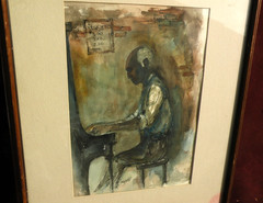 New Orleans Louisiana art PAIR watercolor paintings French Quarter musicians