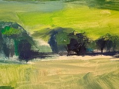 Marin original oil painting of contemporary landscape