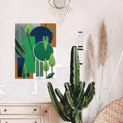 Original Art Geometric Painting Modern Abstract Wall Art Decor 12×16 Acrylic Art