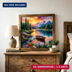 Diamond Painting Kits for Adults, Sunset 5D DIY Diamond Art Kits Full Drill