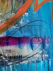MONA VIVAR 30×15 Modern Abstract Canvas Painting – Contemporary Home Art