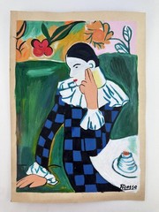 Pablo Picasso COA Art Painting Original Drawing Vintage Signed