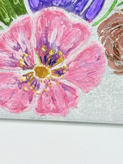Colorful Painting Floral Artwork Original Oil Painting 11″ x 14″ Hand Made