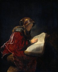 Oil Rembrandt Netherlands The Prophetess Anna known as Rembrandts Mother canvas