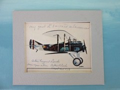 Raymond Waddey Painting WW1 SPAD XIII Smith IV, Arthur Raymond Brooks, 18″x24″