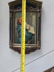 Vtg Florentine Regal Art Co. Chicago USA Gesso Pic Madonna Of The Streets Repro