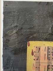 Henry Rayburn (Texas, 1944-2009) Original Mixed Media Collage Painting 7″×6½“
