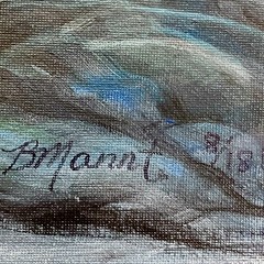 MERMAID ACRYLIC PAINTING/ Red-Headed WATER NYMPH / August 2018 / SIGNED B. Mannt