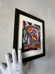 WILLIAM VERDULT VINTAGE MID CENTURY MODERN ABSTRACT CUBISM OIL PAINTING 1960s