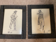 Charles Marion Russell prints in barnwood frames