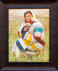 LOVELESS – „WARM GRASS“ oil on board 14 X 18 Art Realistic