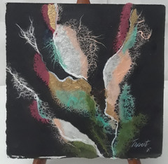 Gouache Multi Media By Don Trout Artist 7.5 x 7.5 „Reaching“
