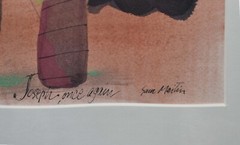 Sam Maitin Signed Gouache/Mixed Media Modern/Abstract-Joseph/Coat of Many Colors