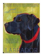 ArteHouse – 12″ x 16″ Plank Wood Sign – Black Labrador