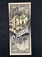 One Life 1 Dollar bill painting Tattoo Art Graffiti Art Street Art motivational