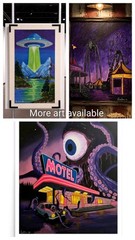 Original Scary Horror Painting 14×18 Hand Painted Acrylic Art Creepy Dark Artwor