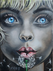 Original Oil on canvas painting* 12 x 9 in, signed*MAKE A WISH*