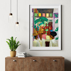 Diego Rivera (Handmade) Oil On Canvas Painting Signed & Stamped 20 X 28 inches