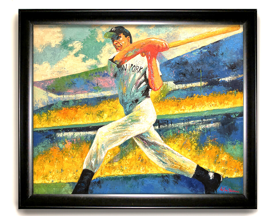 Leroy Neiman PAINTING – Baseball painting – Joe Dimaggio