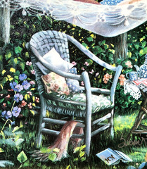 SUSAN RIOS, 1995 Canvas Gicl’ee, „PRIVATE TIME“ Hand Signed & Highlighted, MINT.