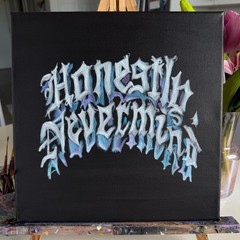 Drake Honestly Nevermind Album Cover Hand Painted Canvas 12×12 Handmade Painting