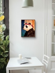 Original Hand Painted 11×14 Animal Canvas Expressionist Acrylic Signed Art A156