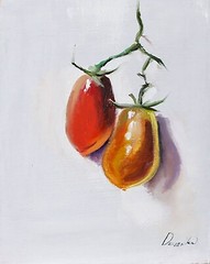 Still Life tomato Oil painting by Natalia Demenko 8×10