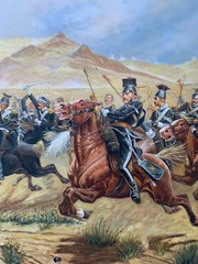 Huge 5 x 3 feet Oil Painting „The Charge of The Light Brigade“ in Crimean war