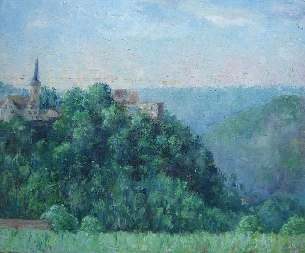 Freudenburg IN Rhineland-Palatinate With Castle Ruins, District Trier-Saarburg