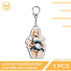 Kitagawa Marin Maid Uniform Photo Keychain Sexy Girl Exquisite Key Chain DIY