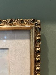 George E Wickers Gouache/Watercolor Painting „Clipper Ship“ – Framed 1891