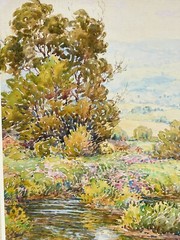 Washington DC. Artist Benson Bond Moore Pennsylvania Impressionist Landscape W/C